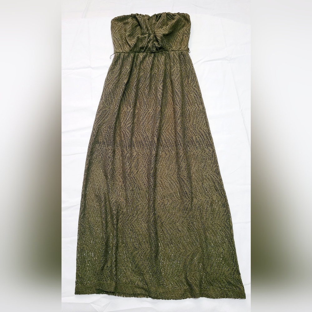 City Triangles Sz M Paisley Strapless Maxi Dress